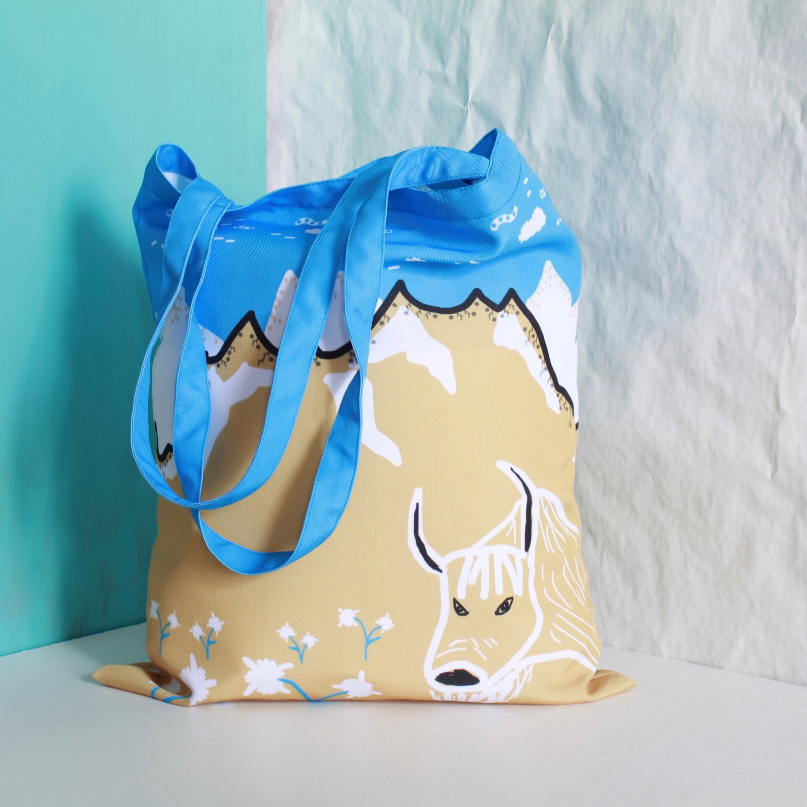 сумка фишкард с принтом fishcard fabric bag