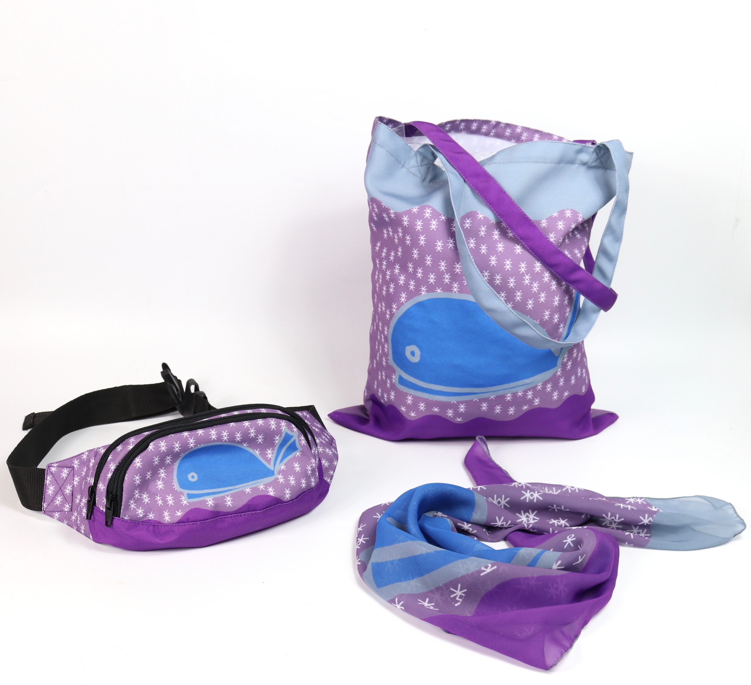 розовая сиреневая сумка с китом для девочки шоппер фишкард fishcard pink purple tote bag for girl with whale