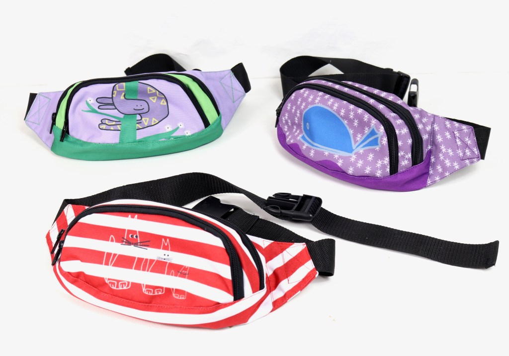 сумка на пояс с китом и рыбами фишкард fishcard waist bag